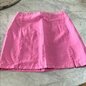 J. Galt small brandy Melville pink Women's denim jean skirt high waisted slit